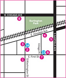 map of Hinsdale district outside Chicago